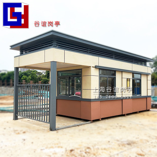 学校门卫室传达室加通道保安门房值班室河南成品岗亭厂幼儿园门岗-阿里巴巴
