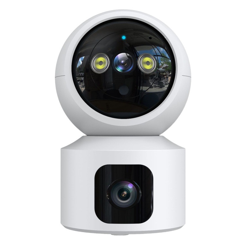 Cámara de vigilancia wifi inalámbrica binocular binocular, teléfono móvil doméstico 360, visión nocturna a todo color remota, vigilancia HD