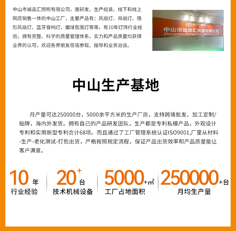 跨境新款风扇灯