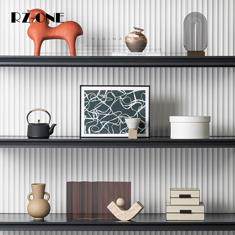 Cancer Тринадцать Современная легкая роскошная модельная комната высокого уровня чувственный крыльцо книжный шкаф и книжная полка открытая сетка украшения стола