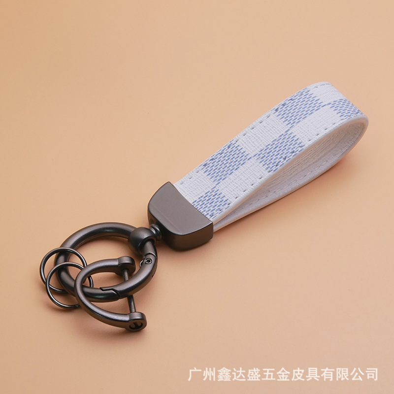 Marca de moda presbicia cuero coche llavero hombres llavero coche cintura colgando herradura hebilla fuerte resistente al desgaste fábrica ventas directas