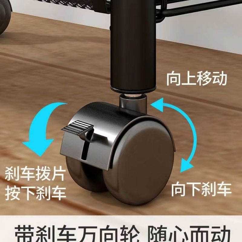 手推车置物架落地多层收纳架浴室带轮小推车多功能玩具零食收纳|undefined