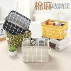 綿麻防水デスクトップ収納ボックス、化粧品引き出し、衣類、ベランダ衣類、折りたたみ式収納バスケット、シンプル