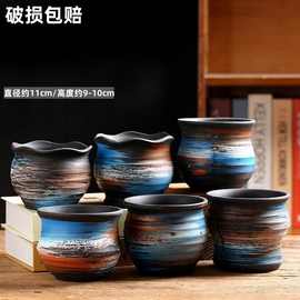 陶盆多肉花盆陶瓷大号老桩大口径室内肉肉植物小花盆批发厂家直销