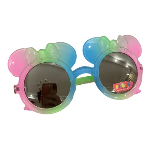 Children's Cartoon Sunglasses Blackout Sunglasses Anti-UV Sunglasses Girls Colorful Heart Mickey Toy Glasses