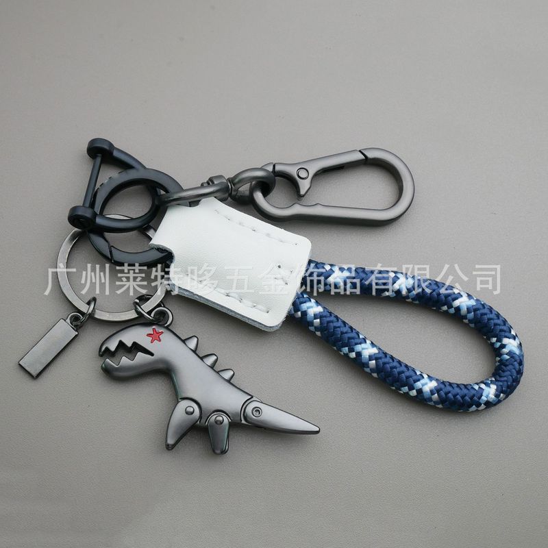 跨境可爱卡通小恐龙钥匙扣女生汽车钥匙链皮绳钥匙圈书包挂件礼物|undefined