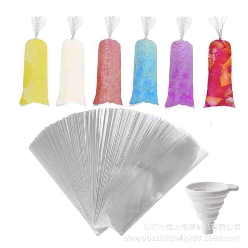 Manufacturer's Ready-Stock Ice Pop Bags DIY Crushed Ice Packaging Bags Disposable Juice Frozen Ice Cream Ziplock Self-Sealing Bags