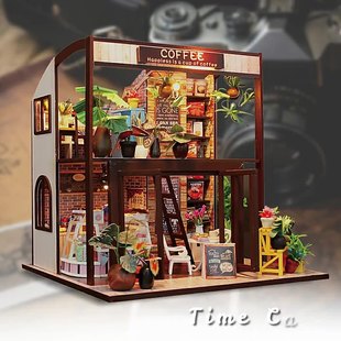 Hongda Handmade DIY Cabin, Creative Romantic Birthday Gift for Girlfriend, Export Cross-Border Toy Coffee House