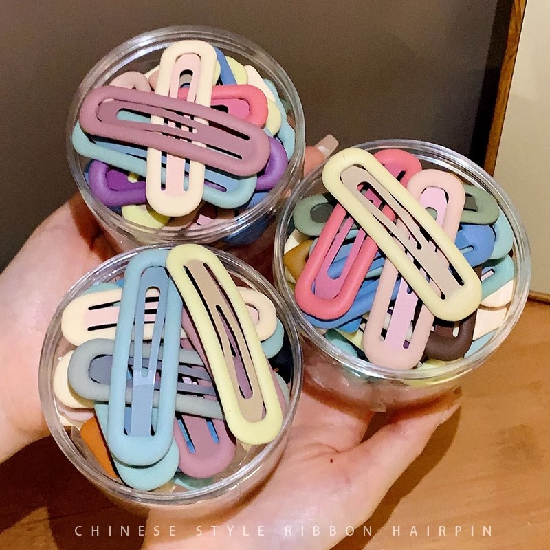 Horquilla de dopamina de color caramelo 2023 nuevos niños BB clip flequillos laterales clip frente tocado de horquilla rota