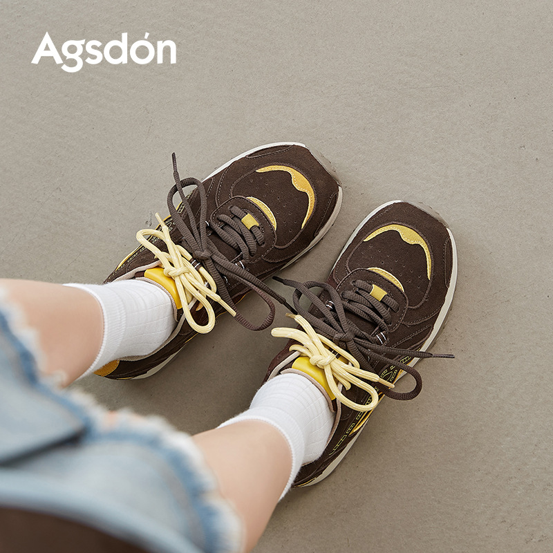 Zapatos de entrenamiento para mujeres 2025 nuevo estilo de otoño zapatos de estilo ligero Agan zapatos deportivos casuales retro