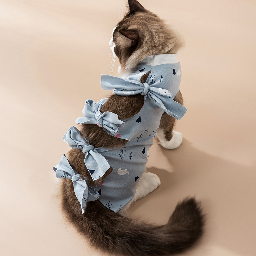 Ropa de recuperación postoperatoria para mascotas, ropa de esterilización para gatos, ropa de destete, ropa fisiológica transpirable, anti-lamidación y anti-mordida