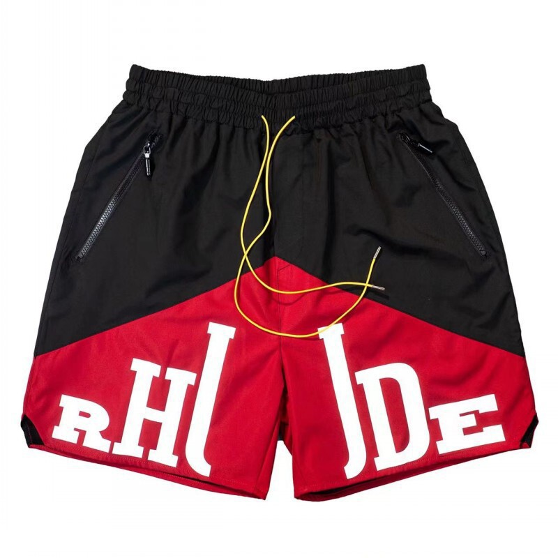 2025 Summer European and American Trendy Brand Rhude Letter Print Casual Shorts Men's Jogging Sports Shorts for Men and Women