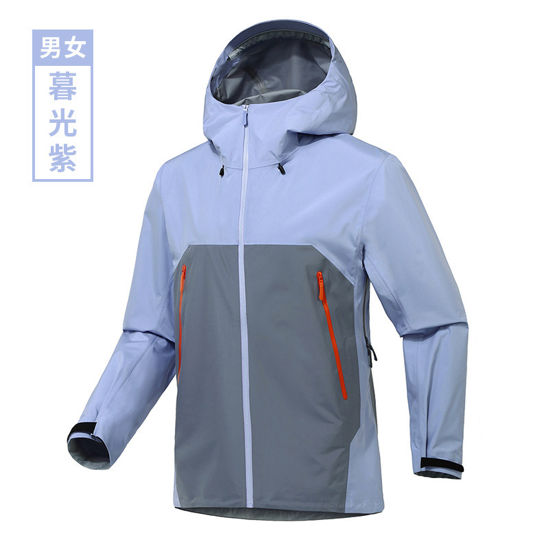 Outdoor Single-Layer Jacket for Men and Women, Spring and Autumn Thin Jacket, Heat-Sealed Waterproof Breathable Mountaineering Jacket, Hooded Windproof Outdoor Single-Layer Jacket for Men and Women, Spring and Autumn Thin Jacket, Heat-Sealed Waterproof Breathable Mountaineering Jacket, Hooded Windproof