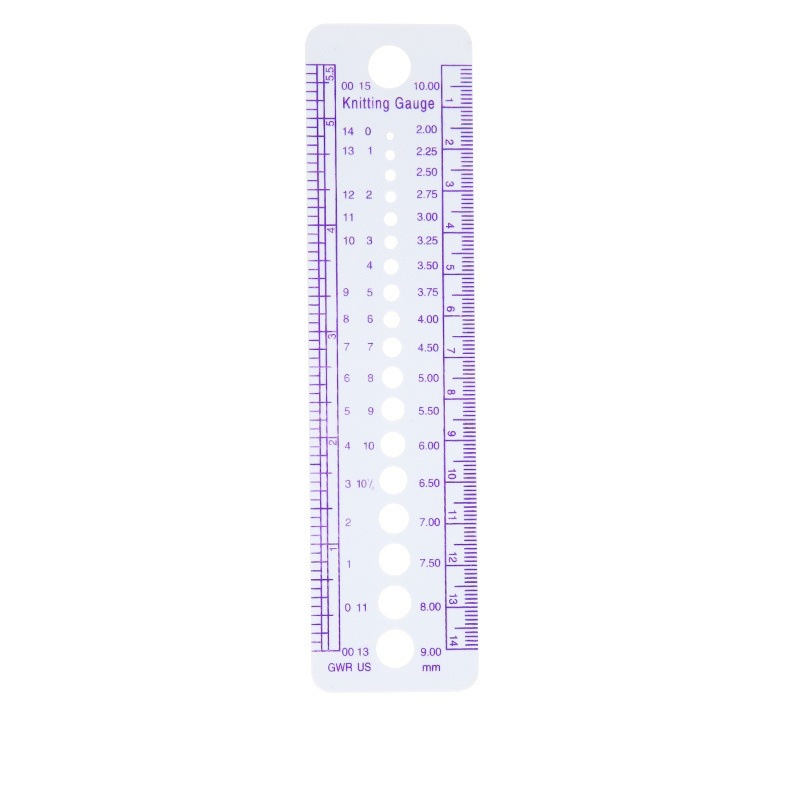 aguja de suéter regla de gauge de aguja dispositivo de gauge de aguja de plástico regla de aguja de suéter regla de abrazadera regla de gauge accesorios de tela hecha a mano herramienta de medición image 7