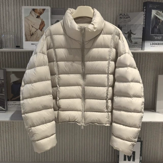 韩版立领排骨羽绒服女短款2025冬季新款小个子90白鸭绒保暖面包服