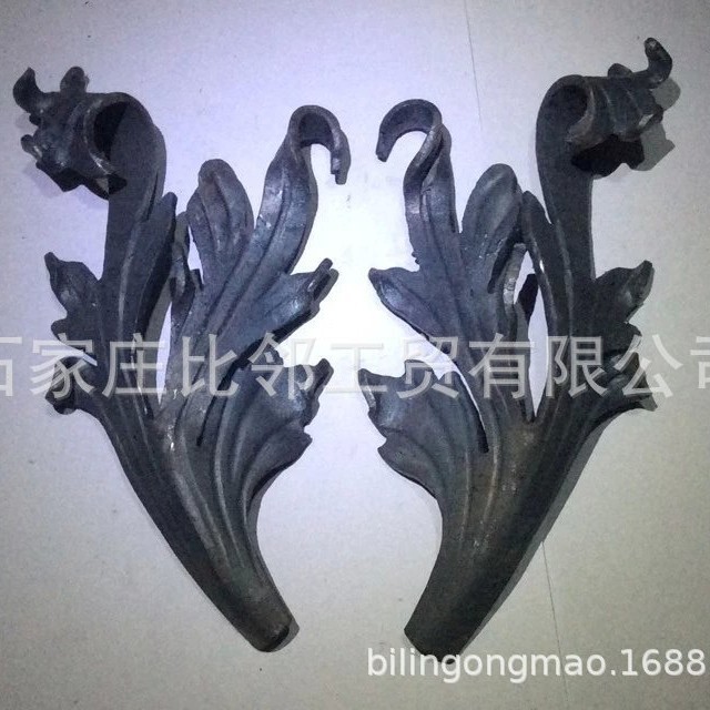 铸钢叶子 铸钢件 铁艺配件 铸铁花 锻打大门冲压花件 大门配件
