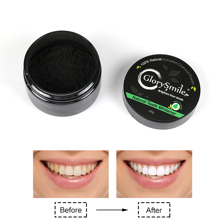 Manufacturer wholesale activated carbon tooth powder bamboo charcoal black tooth powder baking soda whitening tooth powder clean oral stain removal tooth cleaning powder