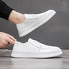 Summer leather casual footwear, white shoes, sports shoes, genuine leather, soft sole