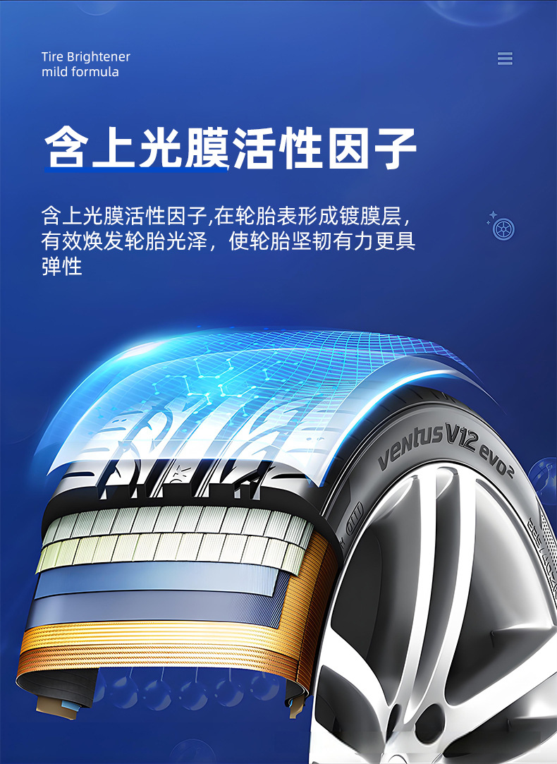 Car Tire Shine Agent, Blackening Tire Wax, Anti-Aging Foam Wheel Cleaner, Wholesale from Manufacturer