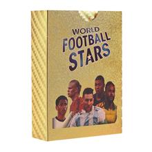 亚马逊热销款 world Football Stars世界杯欧美足球明星金箔卡牌