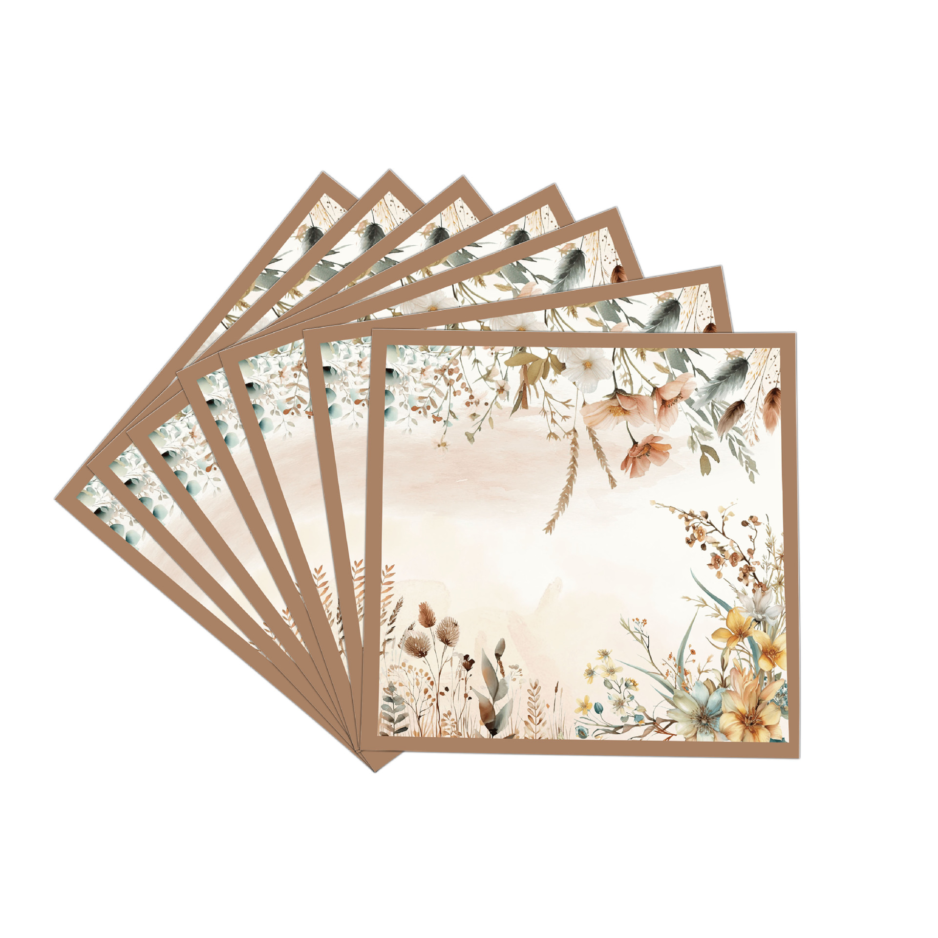 Nuevas hierbas y flores transfronterizas, vajilla desechable para fiestas, decoración del lugar de cumpleaños, platos de papel desechables