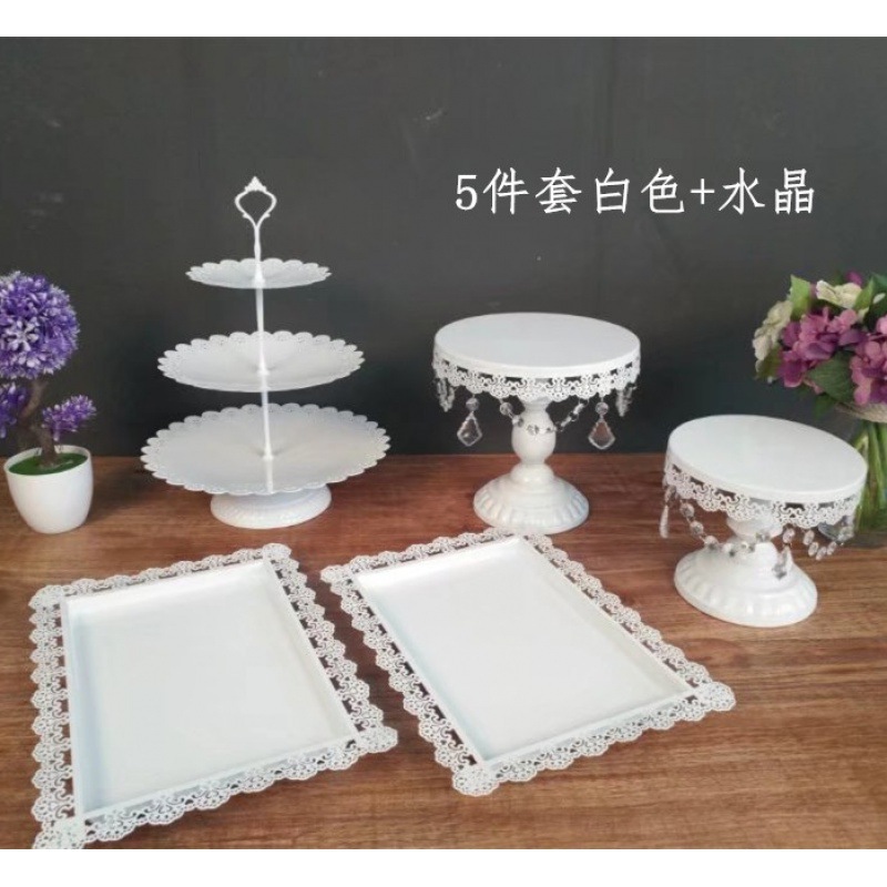 Tabla de postres de boda portapaste combinación set set de hierro forjado europeo 13 piezas set de decoración de bandeja West Point image 10