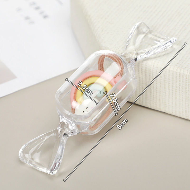 Creative cartoon mini plastic box girls earrings necklace ps transparent plastic storage box wholesale cute candy box