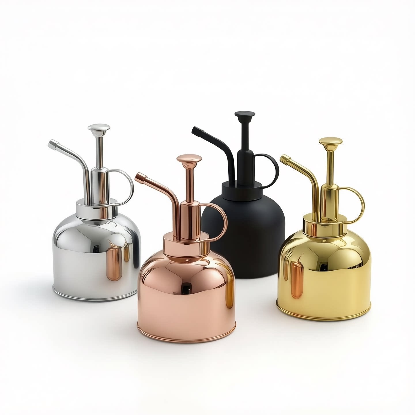 黄铜色小型多肉浇花器养花喷水壶304不锈钢室内复古淋花喷雾化器