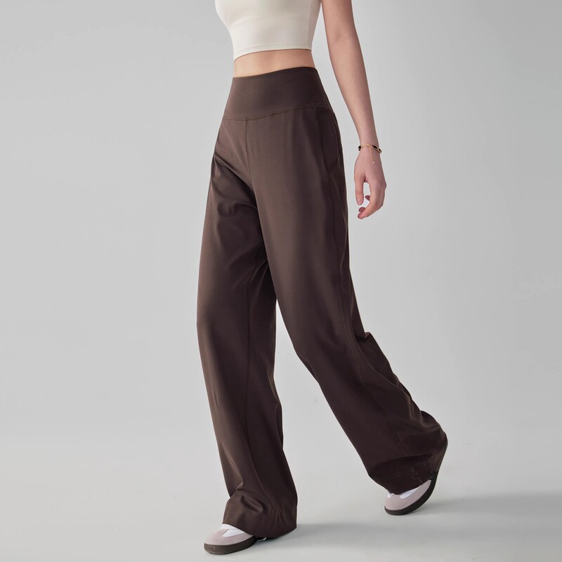 Cross-Border High-Waisted Sports Pants for Women, Loose Straight-Leg Wide-Leg Pants with Drape Effect, Outdoor Running Training Fitness Yoga Long Pants Cross-Border High-Waisted Sports Pants for Women, Loose Straight-Leg Wide-Leg Pants with Drape Effect, Outdoor Running Training Fitness Yoga Long Pants