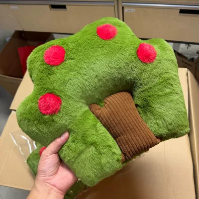 Cute Apple Plush Car Headrest - 1-apple-tree-waist-support