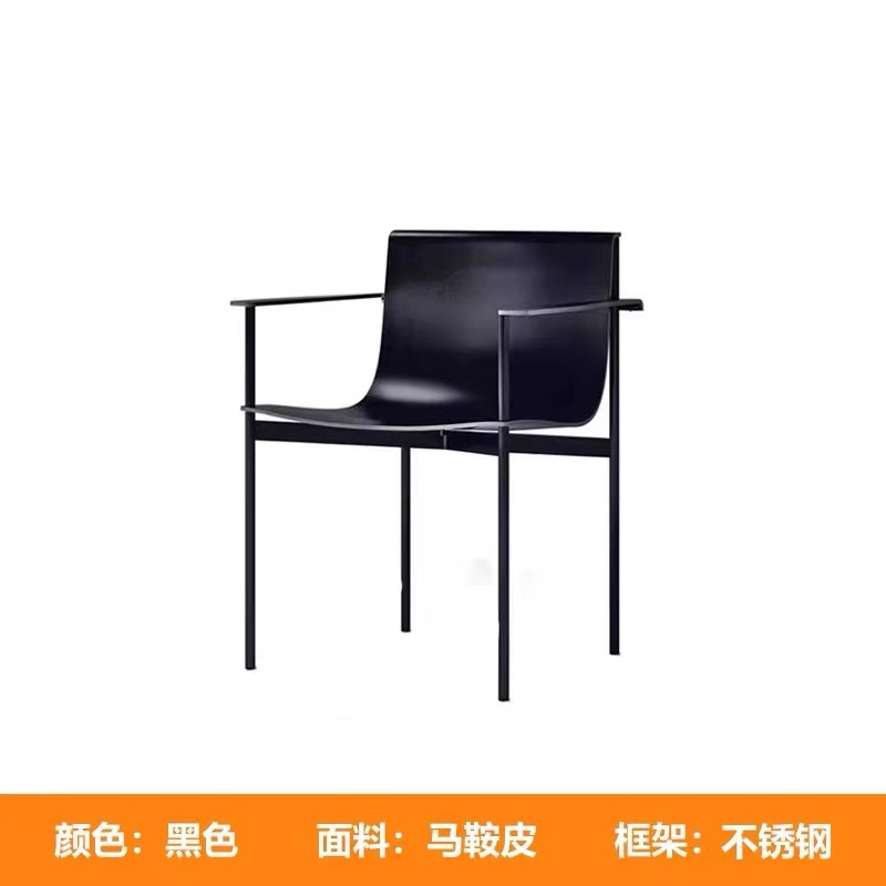 블랙 + 팔걸이가 있는 스테인리스 스틸 프레임