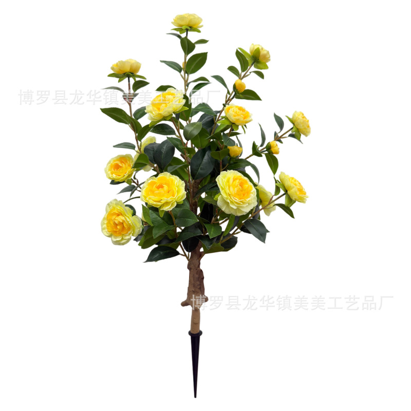 Meimei クロスボーダー Amazon 人気の模擬緑の植物屋外椿の木庭の装飾装飾品|undefined