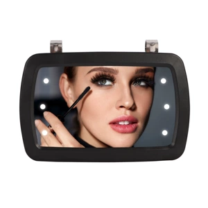 Universal Sun Visor Mirror for Cars, LED Makeup Mirror, High-Definition Interior Mirror with Touch-Screen Switch