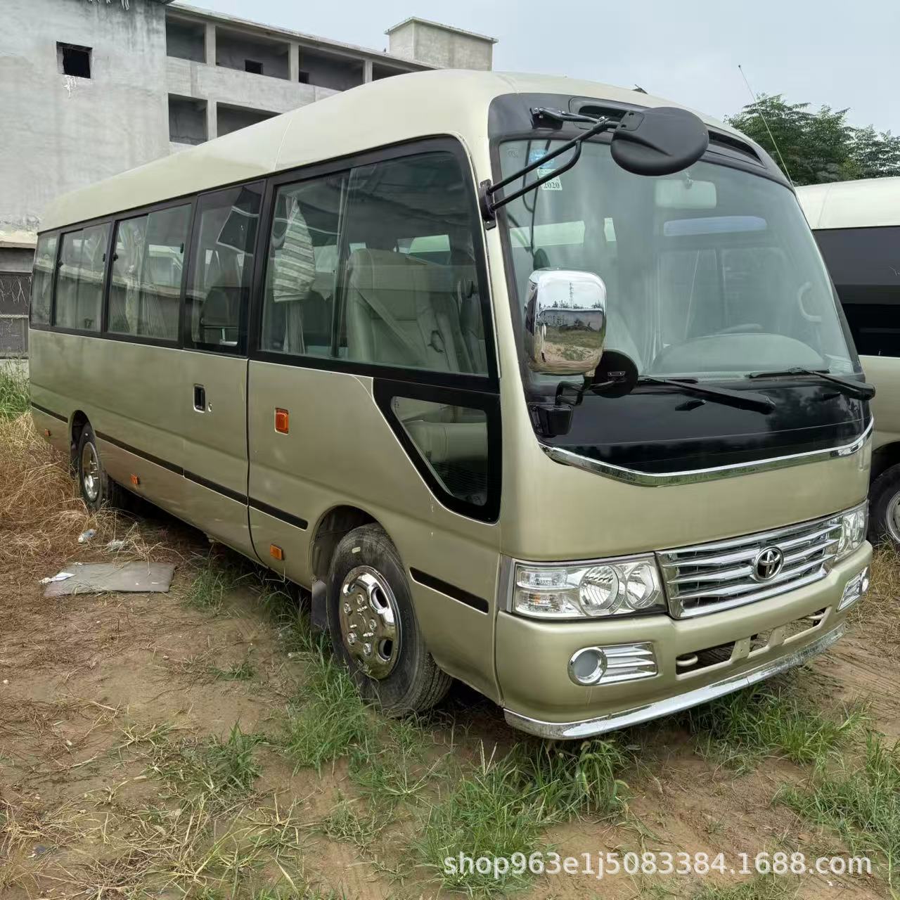 出口版精品17座19座中巴通勤客车 6米小型考斯特商务客车 自动门