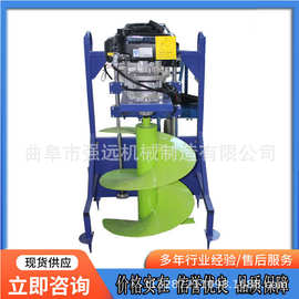 螺旋打洞机 两人手提式打坑机 汽油打坑机图片