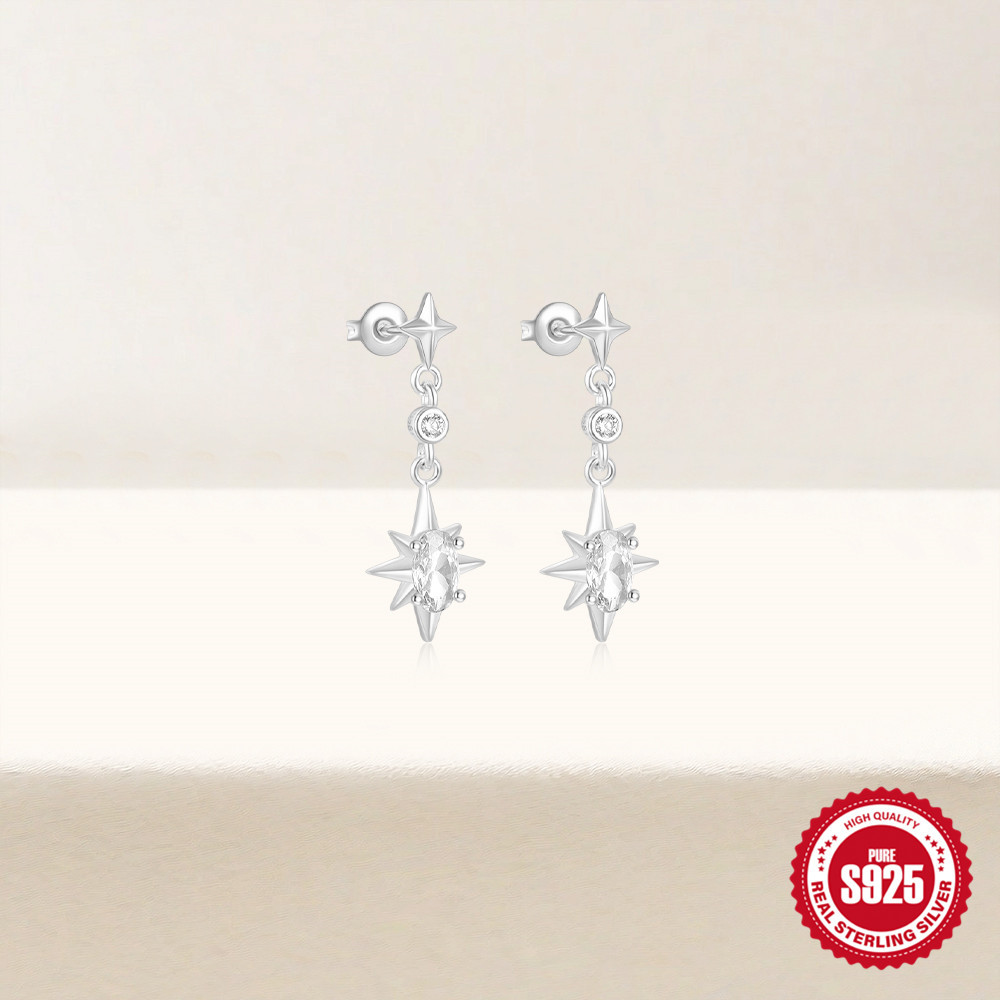 1g Weight 925 Sterling Silver Ear Needle Material 18K Gold Plated Plating Material Drop Earrings Classification 1 Pair Quantity Date, Tea Party Occasion 925 Sterling Silver Material Geometric Pattern All Seasons Season Women's Gender Elegant, Sweet Style 1 Pair 18K Gold Plated 925 Sterling Silver 925 Sterling Silver Earrings Geometric Drop Earrings 32