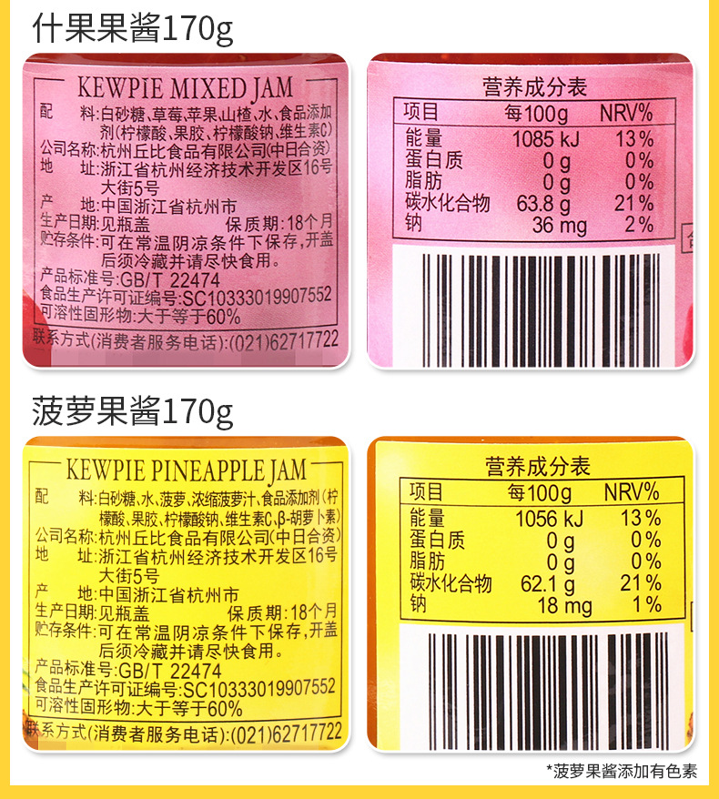 丘比草莓果酱170克丘比蓝莓果酱170克多味可选详情页_10
