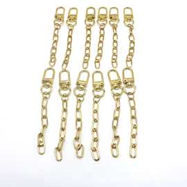 KC金门扣回形针链条手提链短链包包挂件材料高档箱包配件合金链