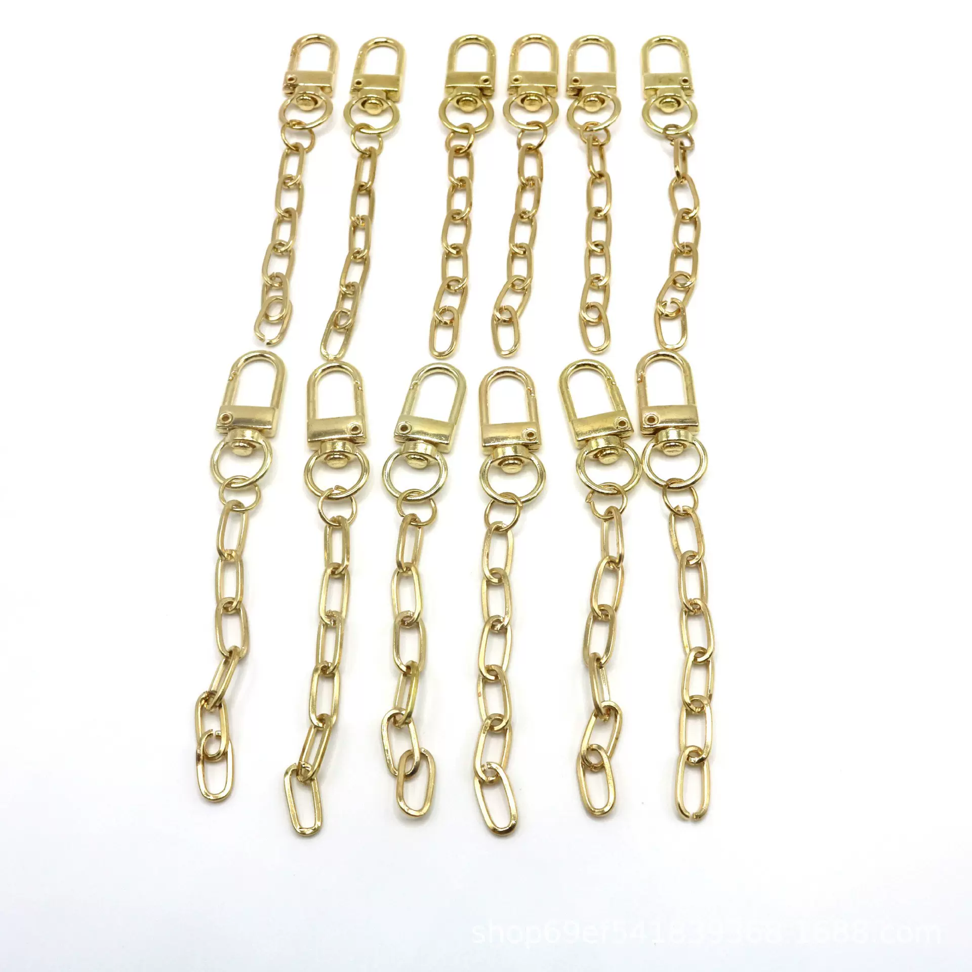 KC金门扣回形针链条手提链短链包包挂件材料高档箱包配件合金链