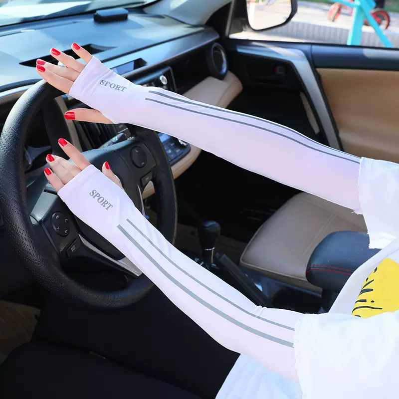 新款冰袖 冰丝薄套袖防晒手套袖套手袖男护臂紫外线袖套手臂护手