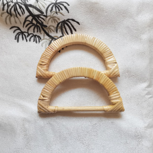 Hakka craft factory direct wholesale rattan woven luggage handle accessories
