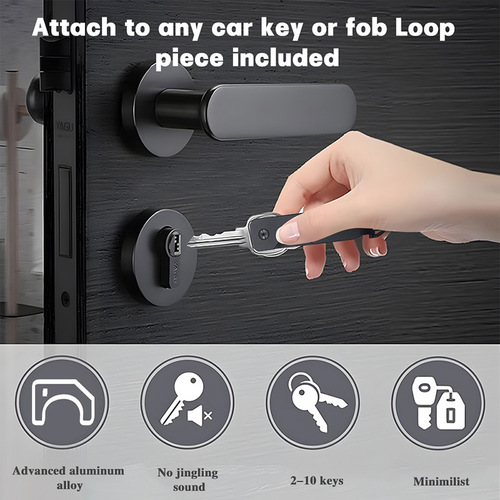 Factory Cross-border Wholesale Metal Keychain Aluminum Key Organizer Multi-functional Key Clip
