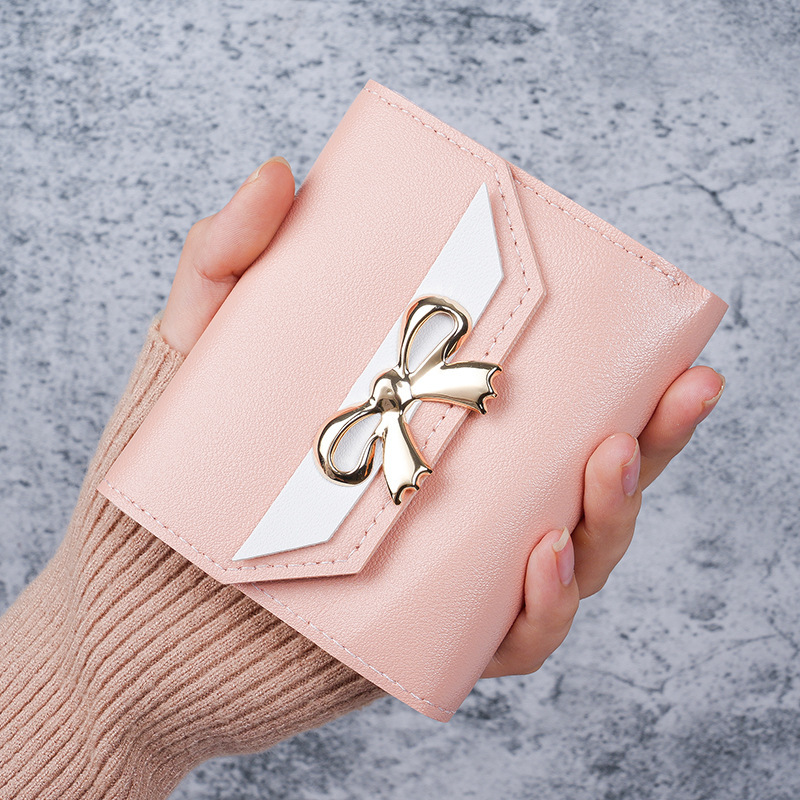 Cross-border best-selling women's bag 2026bags bow short style 70% off quick-release women's wallet mini cheap small bag