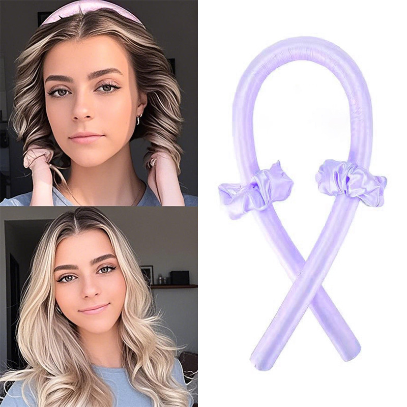 No daña el cabello amazon perezoso espuma de sueño esponja rizador de cabello de ondas grandes conjunto de anillo de cabello sin barra de rizos calientes