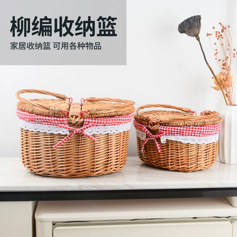 Плетеная корзина для хранения из ротанга, соломенная корзина для пикника, уличная крытая портативная корзина, подарочная корзина, корзина для овощей, корзина для яиц, другие