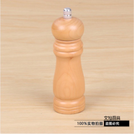Molinillo de pimienta manual molinillo de madera pimienta condimento moler botella de polvo restaurante comida occidental cocina condimento color madera