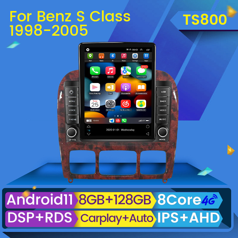 Applicable to 1998-2005 BENZ S CLASS W220 stone tablet machine vertical screen car Android Navigator