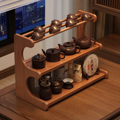 デスクトップ博古棚茶卓杯棚収納棚非実木小型茶器紫砂壺展示棚