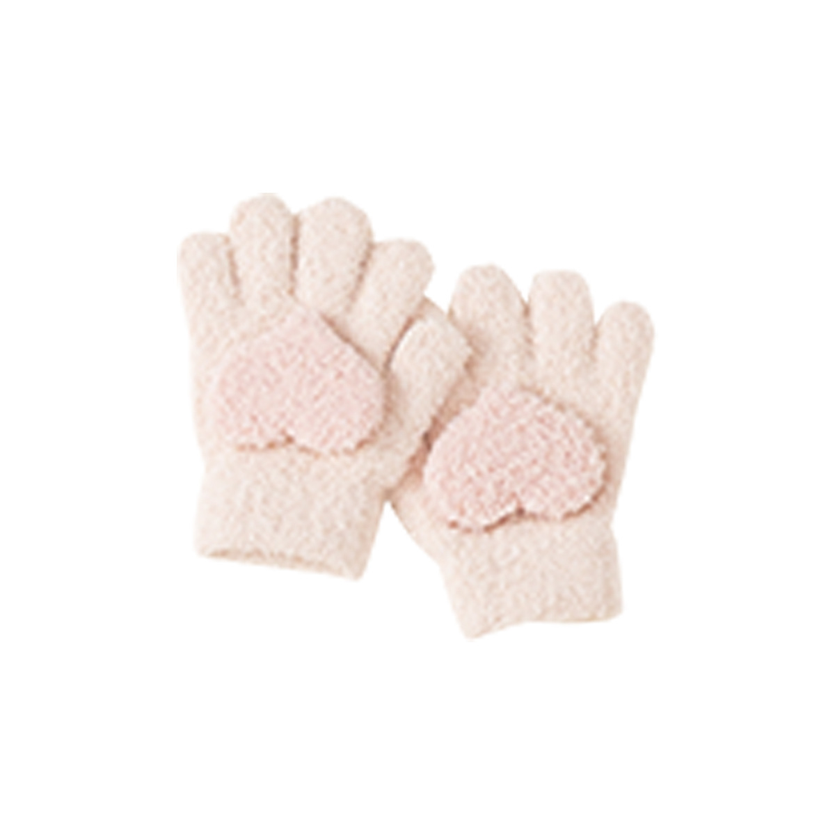 Yoobao ropa infantil guantes de niñas amor guantes de lana otoño y invierno nuevo bebé dulce guantes de punto de cinco dedos