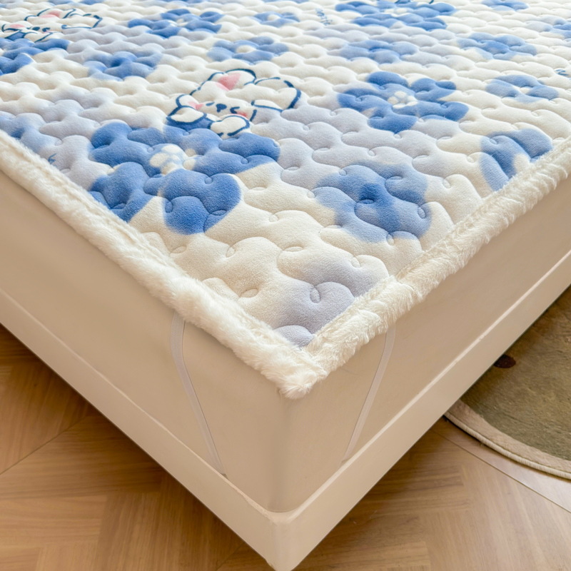 Nuevo colchón de leche grueso colchón de cama caliente colchón de franela antiestático colchón de cama caliente rápido